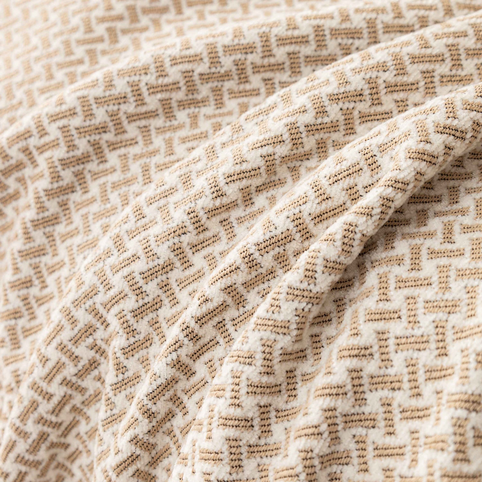 Chenille Jacquard Sofa Throw Blanket Cover Soft Polyester Weave Couch Throw Cover for Pets Dog Kids