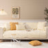 Soft Furry Velvet Plush Non-Slip Sofa Cover Quilted Palm Leaves Sectional Couch Cover for Kids and Pets