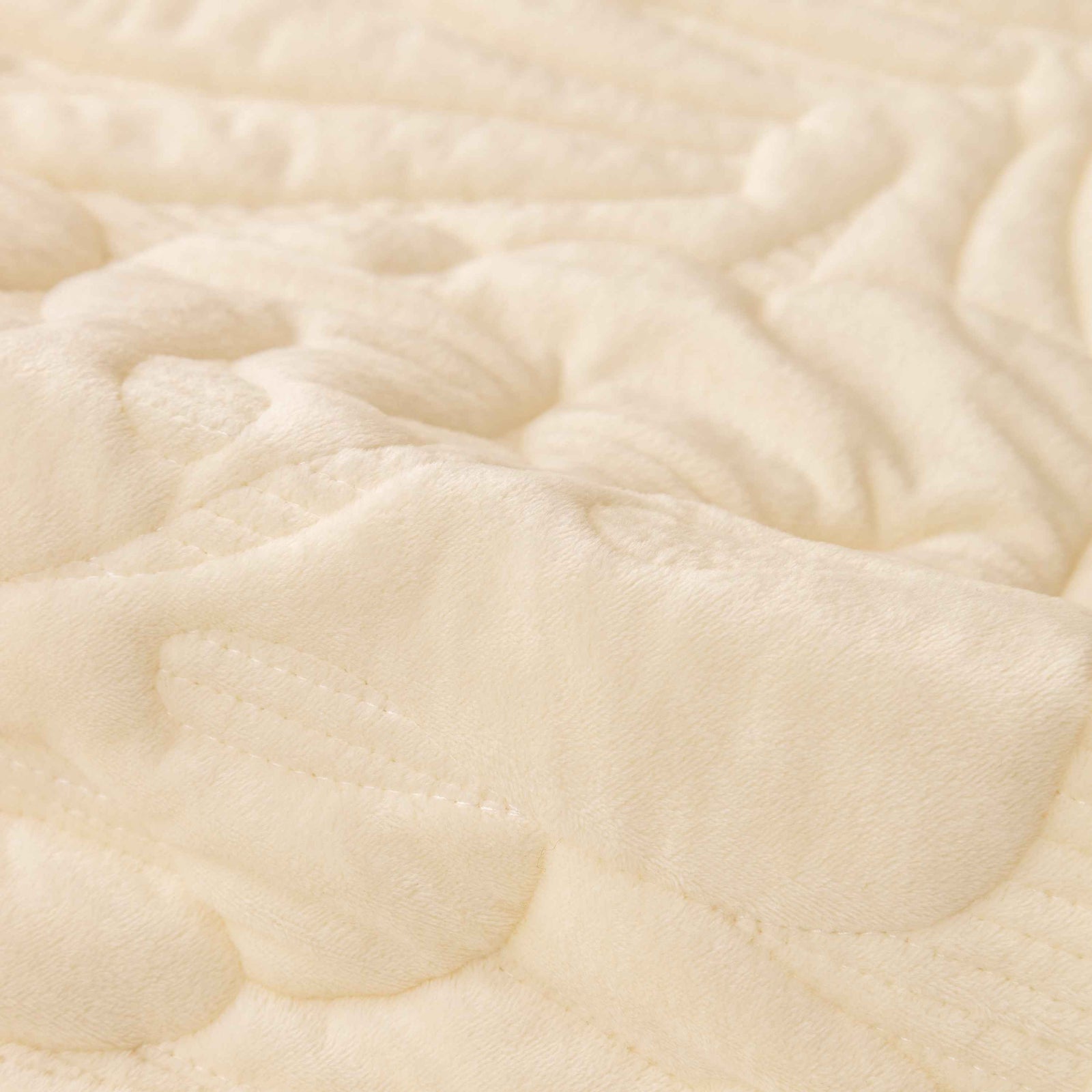 Soft Furry Velvet Plush Non-Slip Sofa Cover Quilted Palm Leaves Sectional Couch Cover for Kids and Pets
