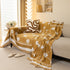 Comfy Four-Leaf Clover Hope Faith Love Luck Blanket for Couch, Chenille Scratch Proof Sofa Blanket Covers