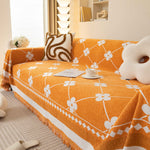 Comfy Four-Leaf Clover Hope Faith Love Luck Blanket for Couch, Chenille Scratch Proof Sofa Blanket Covers