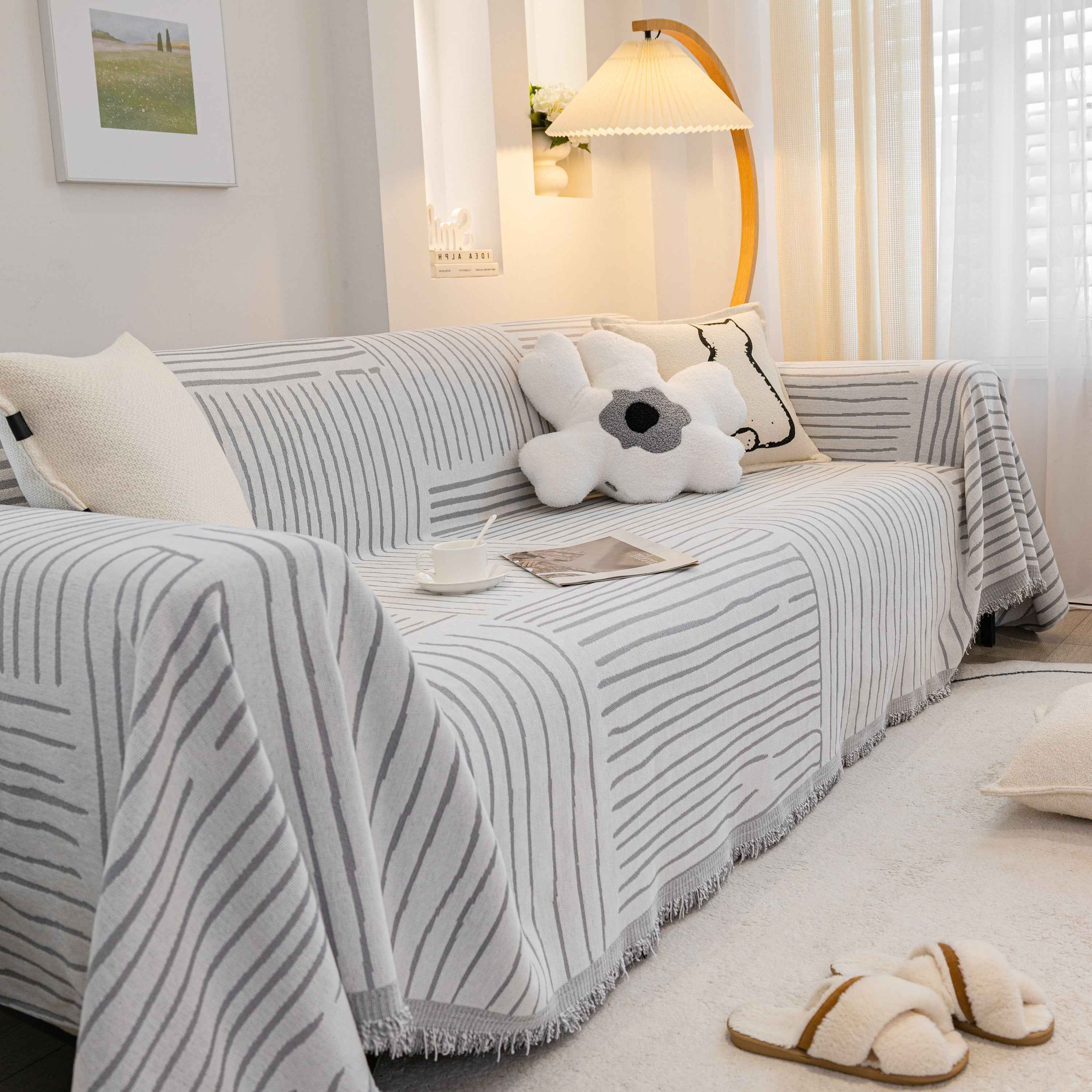 Furniture Pet Protector Couch Cover Throws for Sectional Couch, Couch Cover for Most Shape Sofas