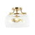 13 Inch 3-Light Brass Gold Semi-Flush Mount Ceiling Light Fixture with Clear Glass Shade