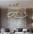 Large Ring Stainless Steel Light Fixture for Staircase