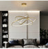 Large Ring Stainless Steel Light Fixture for Staircase