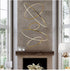 Large Ring Stainless Steel Light Fixture for Staircase