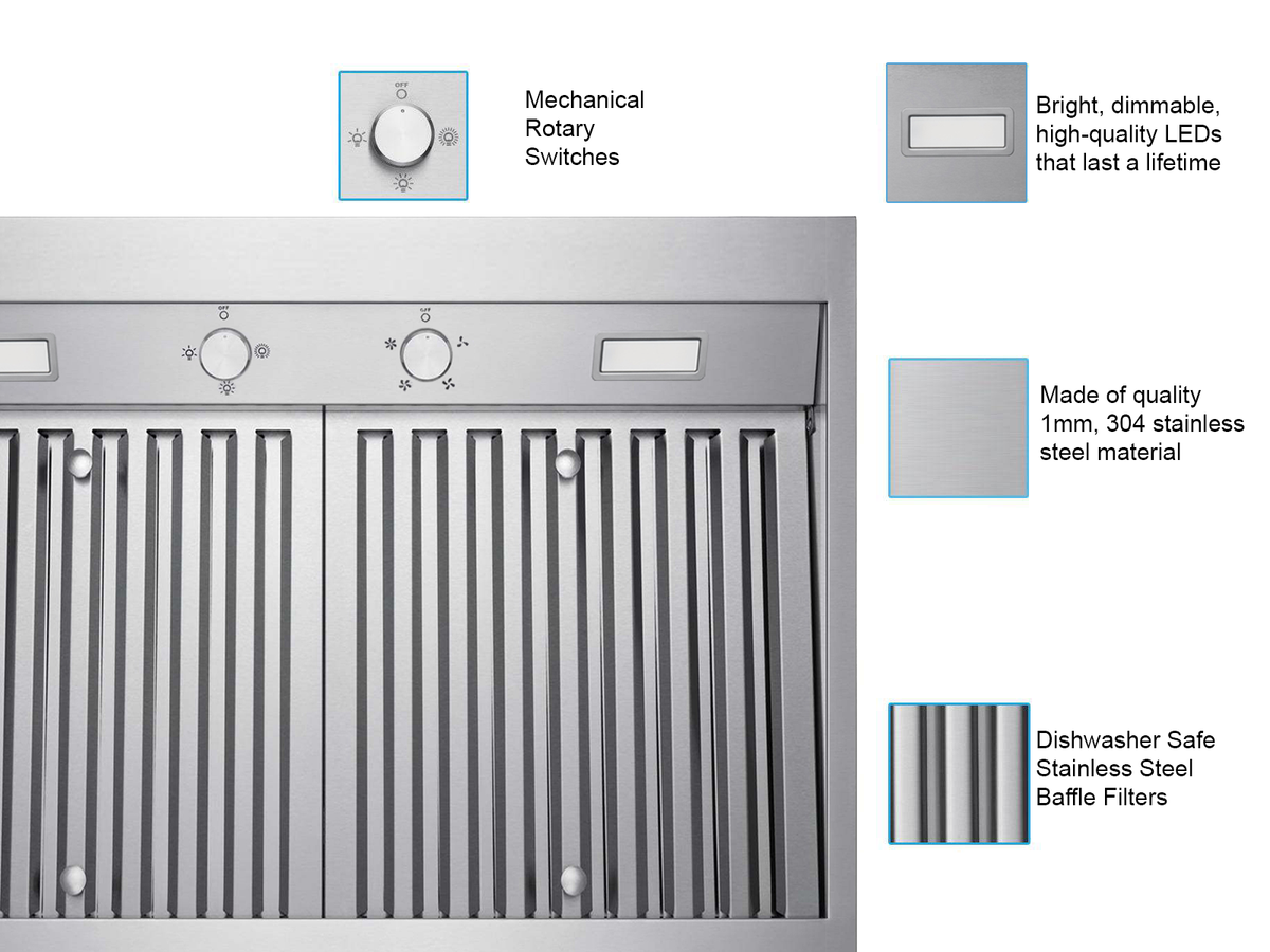 30 Inch 1200 CFM Under Cabinet Range Hood - VICTORY Hurricane