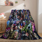 Halloween Horror Theme Flannel Fleece Throw Cosplay Blanket Sets