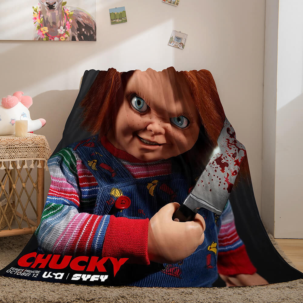 Halloween Horror Theme Flannel Fleece Throw Cosplay Blanket Sets