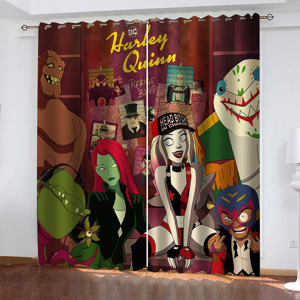 Harley Quinn Season 3 Curtains Blackout Window Drapes