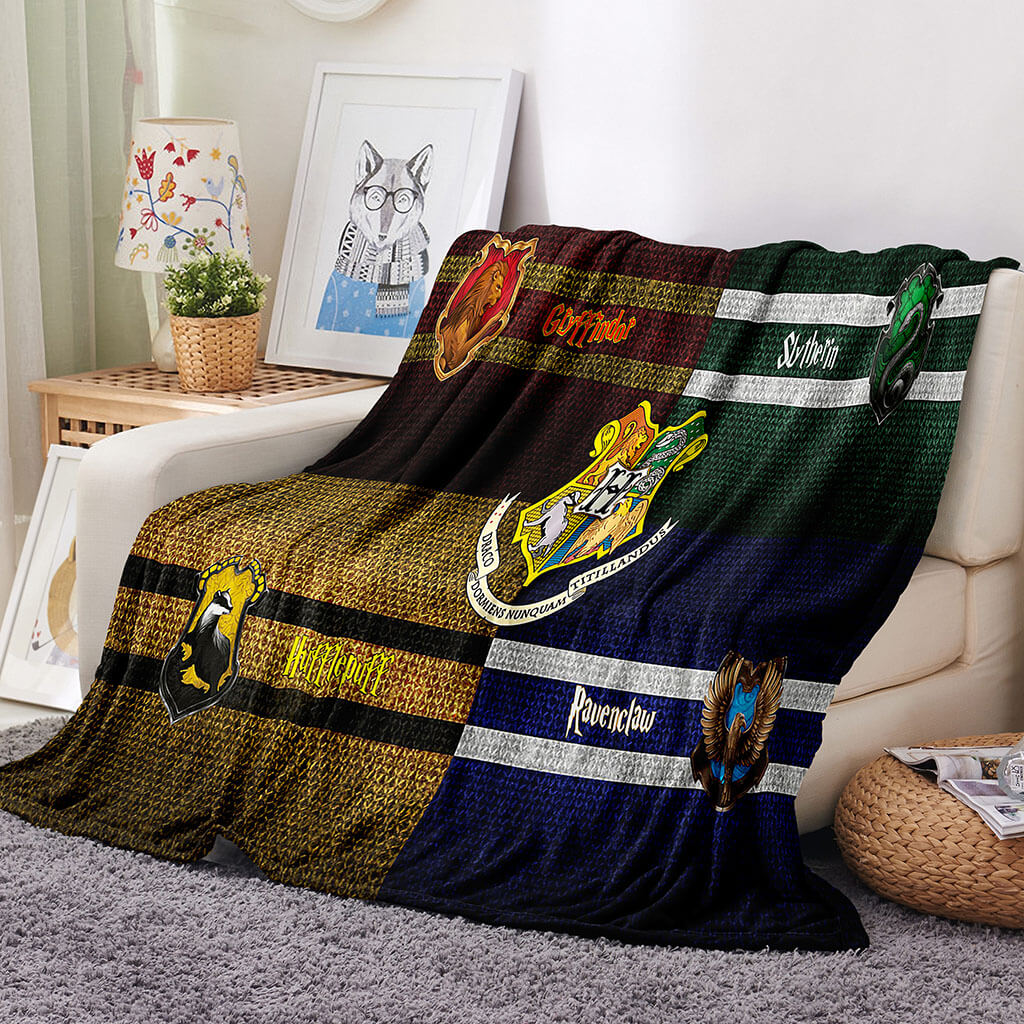 Harry Potter Blanket Pattern Flannel Throw Room Decoration