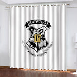 Harry Potter College Pattern Curtains Blackout Window Drapes Decoration