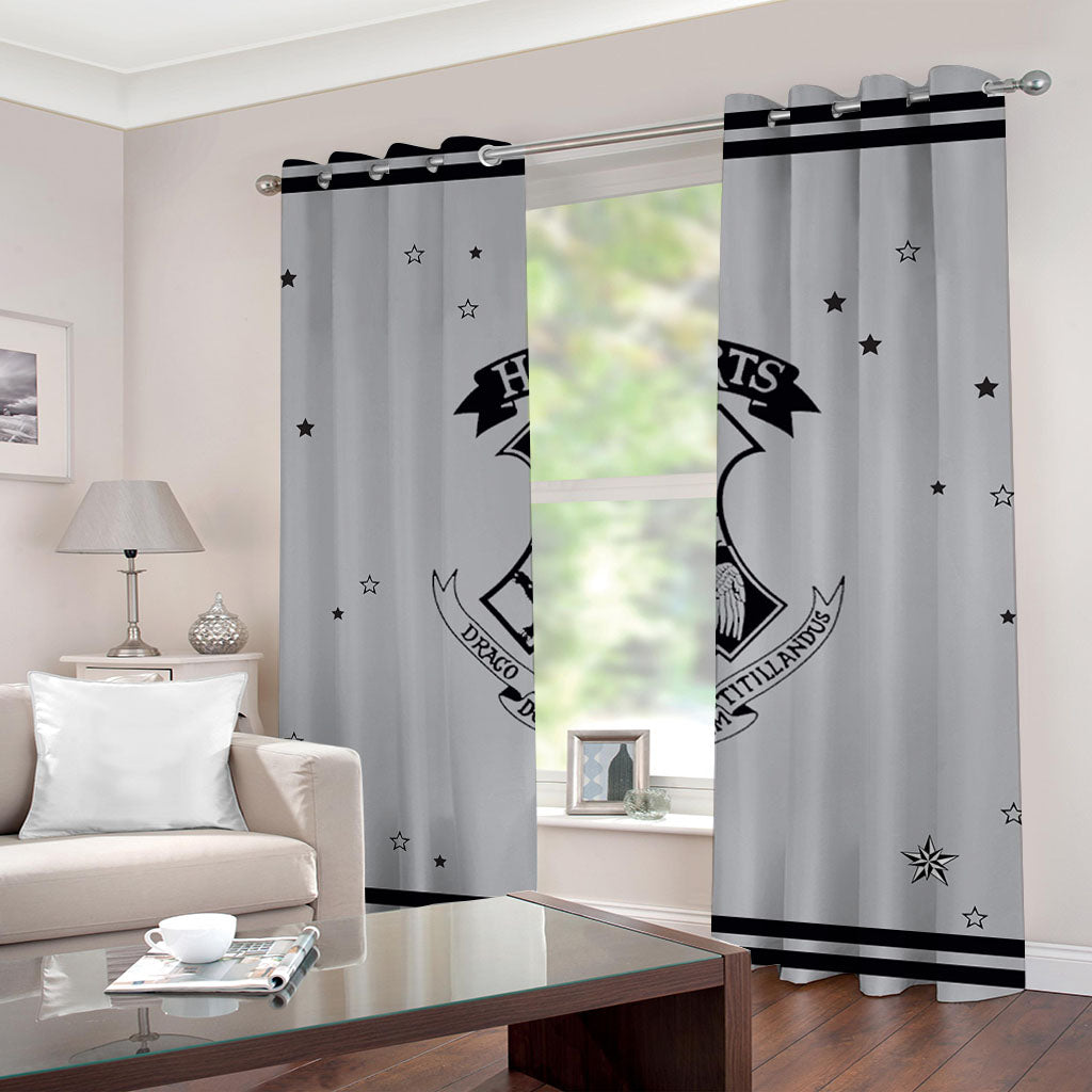 Harry Potter College Pattern Curtains Blackout Window Drapes Decoration