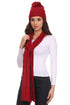 Sakkas Aaric Unisex Cable Knit Pom Pom Bobble Beanie Hat And Scarf Set