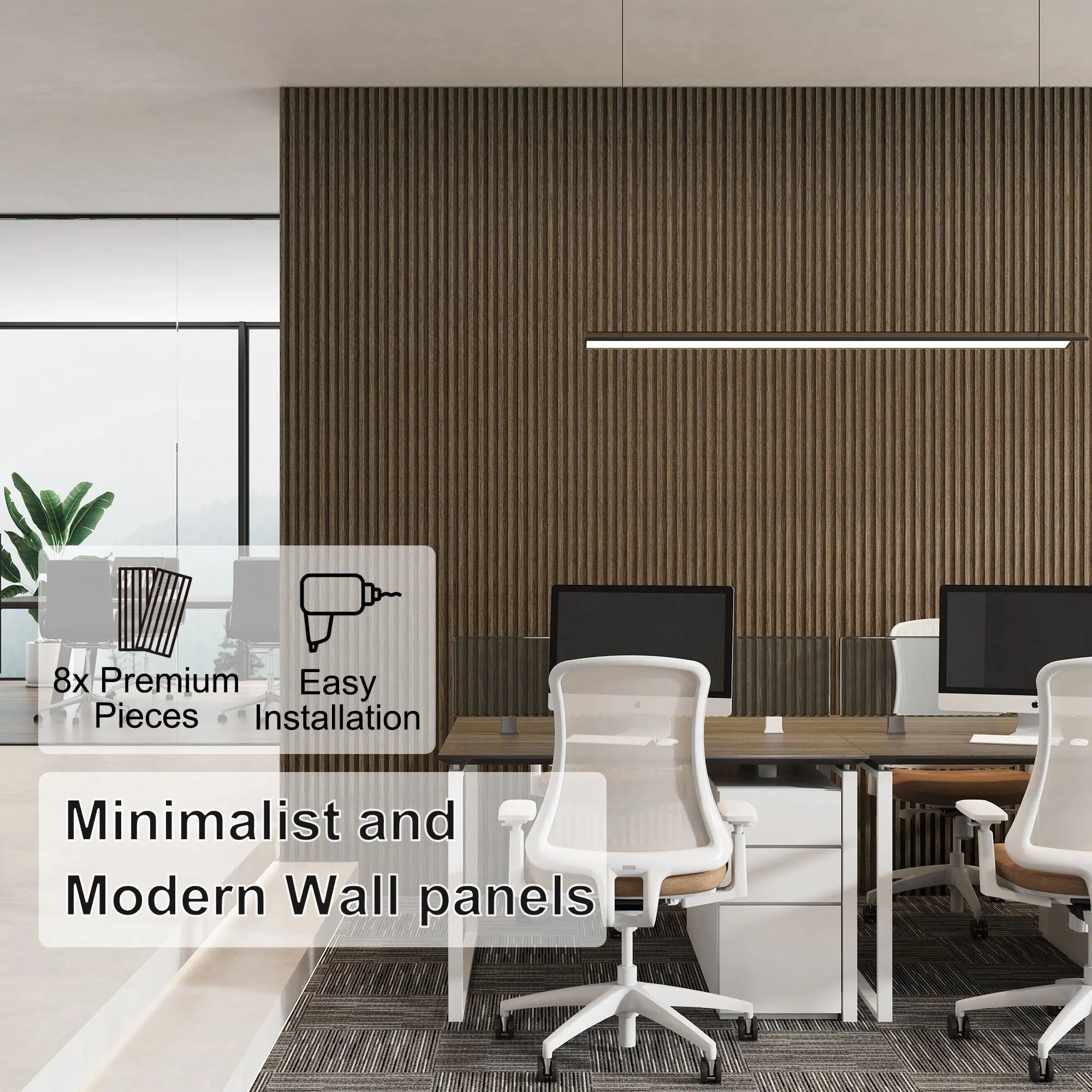 Hausvita 48 x 6 inch WPC Slat Wall Panel (16 Pack)