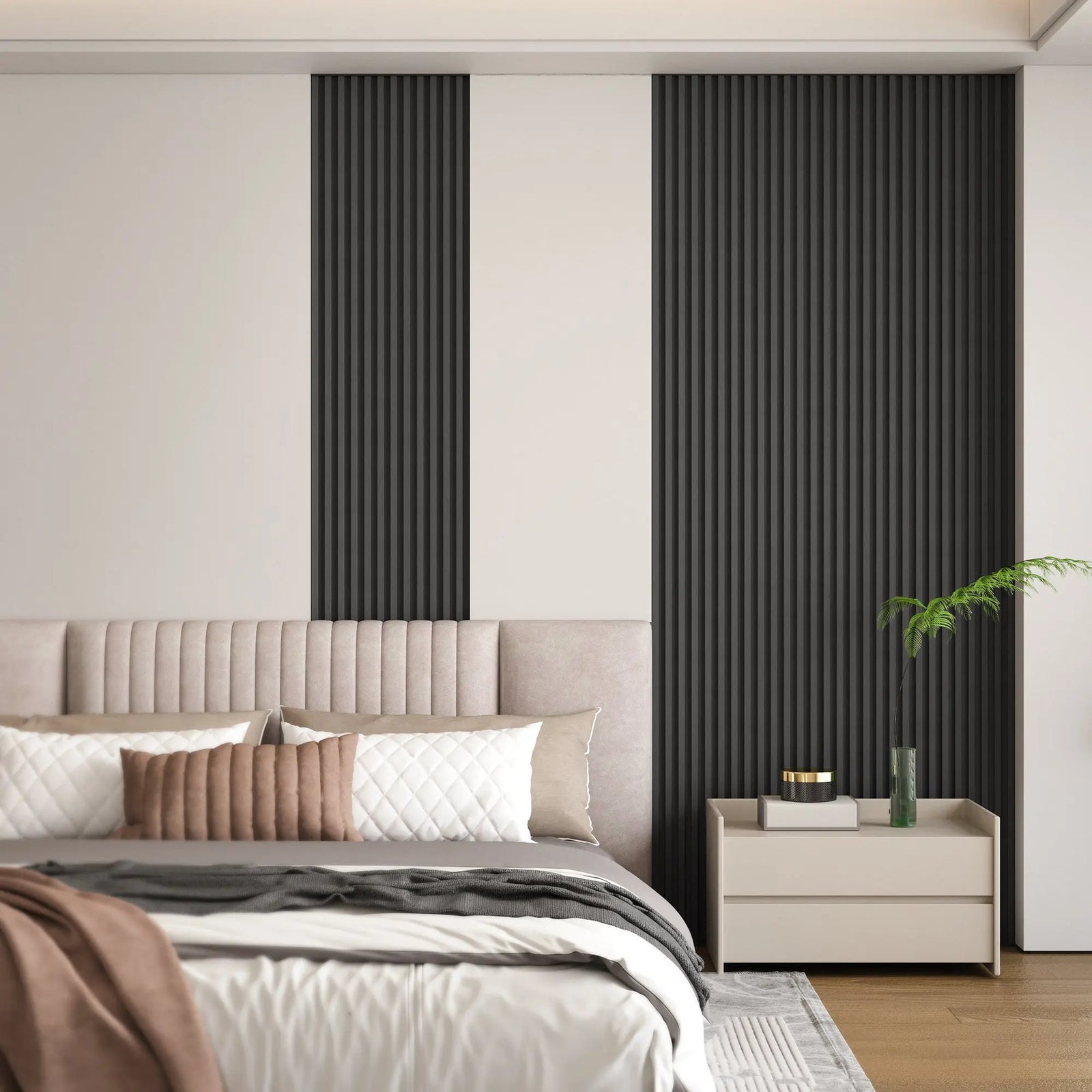 Hausvita 48 x 6 inch WPC Slat Wall Panel (16 Pack)