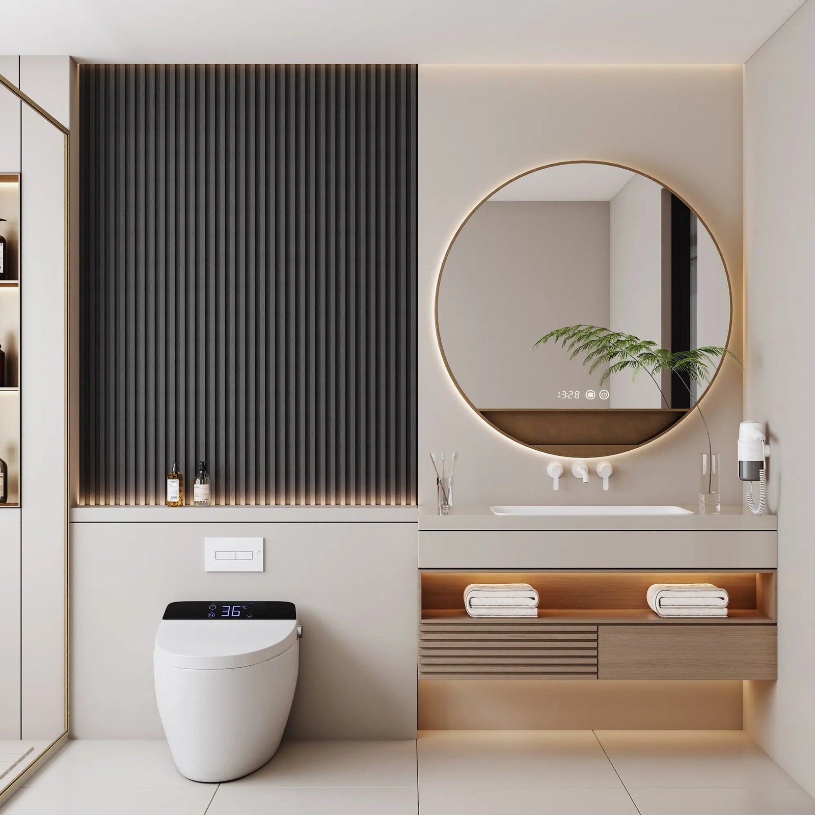 Hausvita 48 x 6 inch WPC Slat Wall Panel (16 Pack)