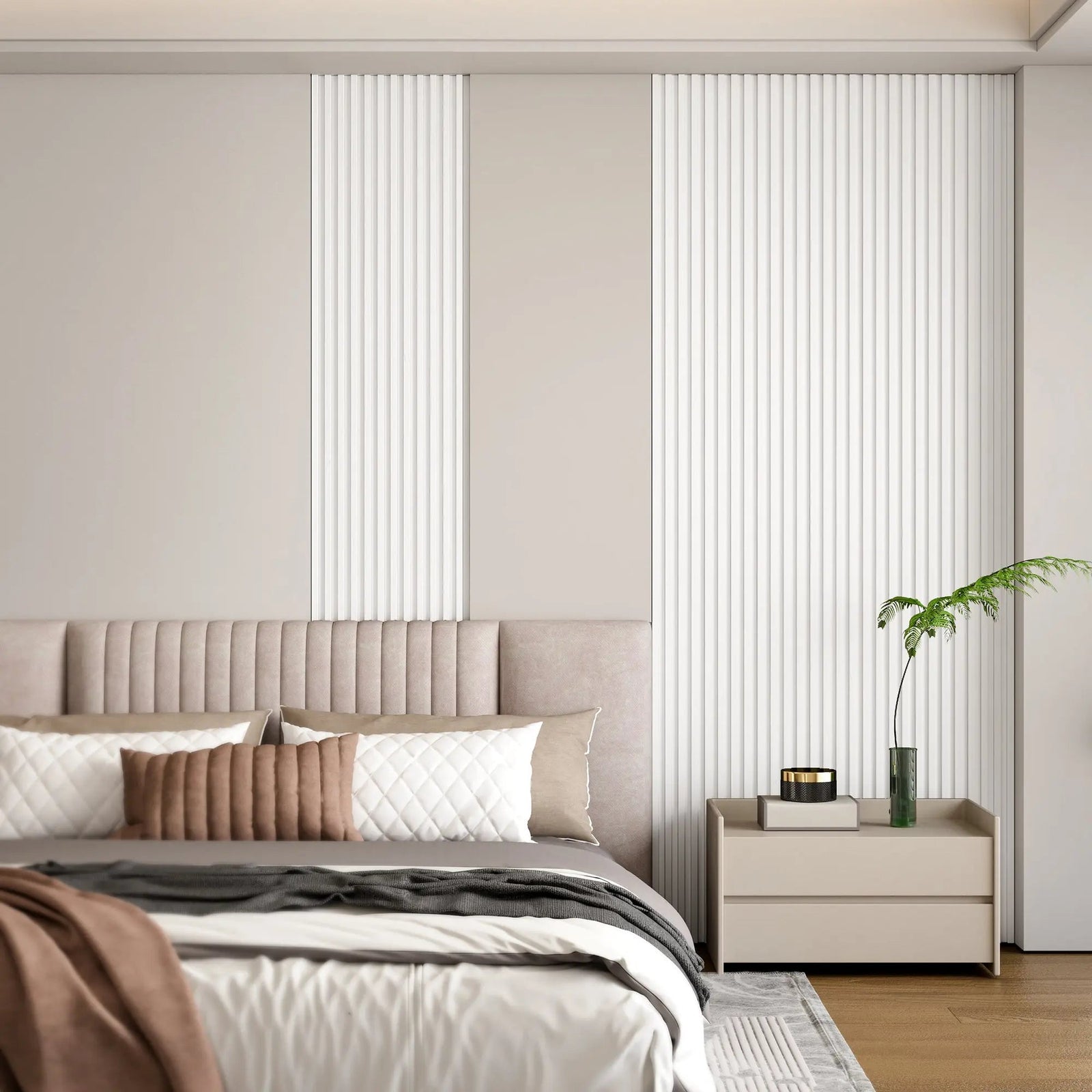 Hausvita 48 x 6 inch WPC Slat Wall Panel (16 Pack)