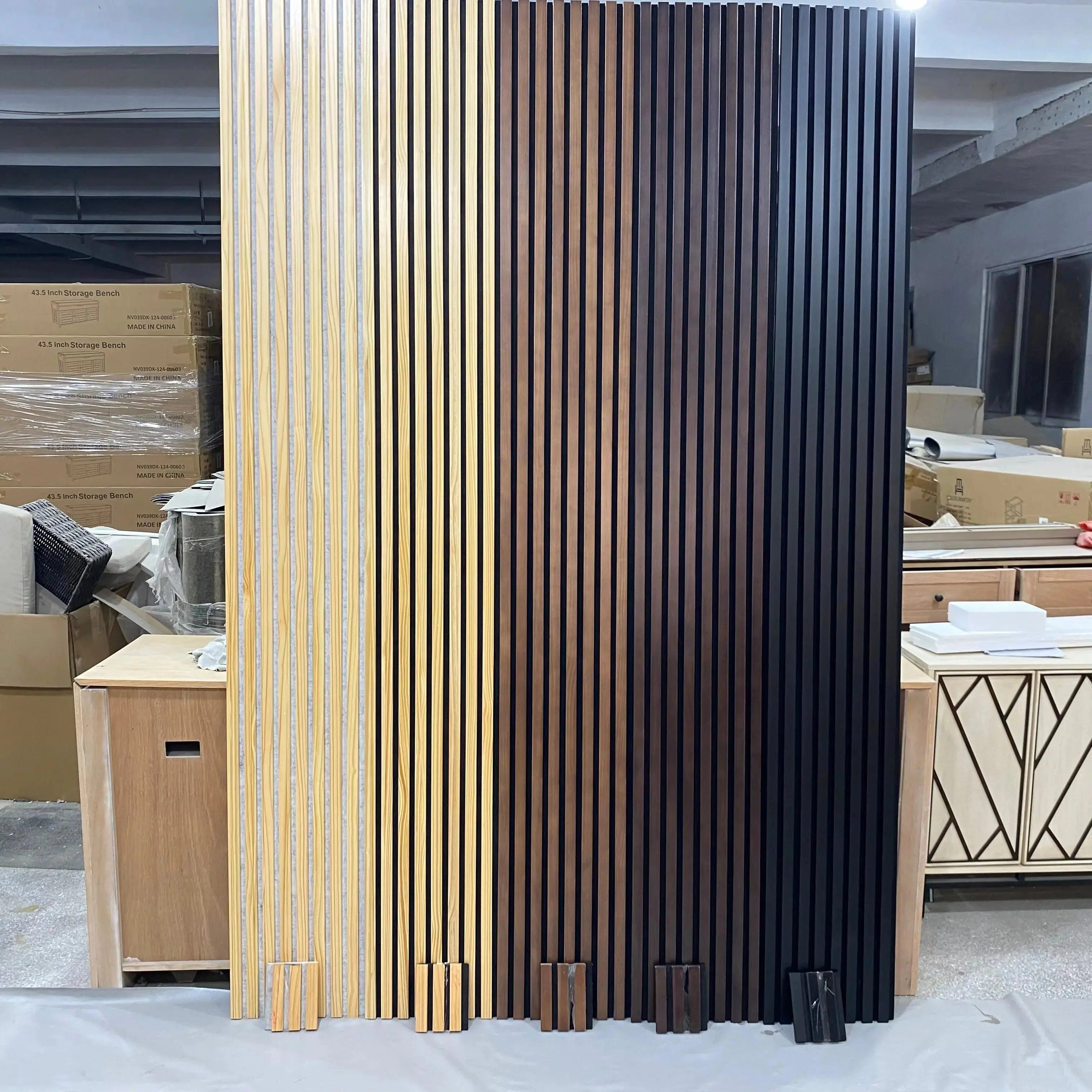 Hausvita Acoustic Solid Wood Slat Wall Panels ( 2 Panels Per Box ) -Wholesale
