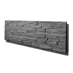 Hausvita Faux Stone Wall Siding Panel, PU Stone Veneer Exterior, 46.46" x 13"