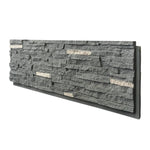 Hausvita Faux Stone Wall Siding Panel, PU Stone Veneer Exterior, 46.46" x 13"