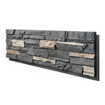 Hausvita Faux Stone Wall Siding Panel, PU Stone Veneer Exterior, 46.46" x 13"