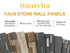 Hausvita Faux Stone Wall Siding Panel, PU Stone Veneer Exterior, 46.46" x 13"