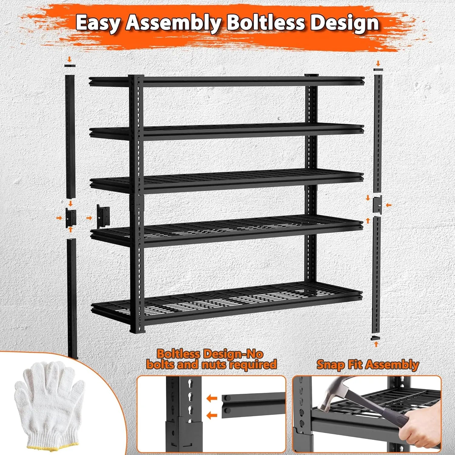 Hausvita Storage Shelves Heavy Duty, 48