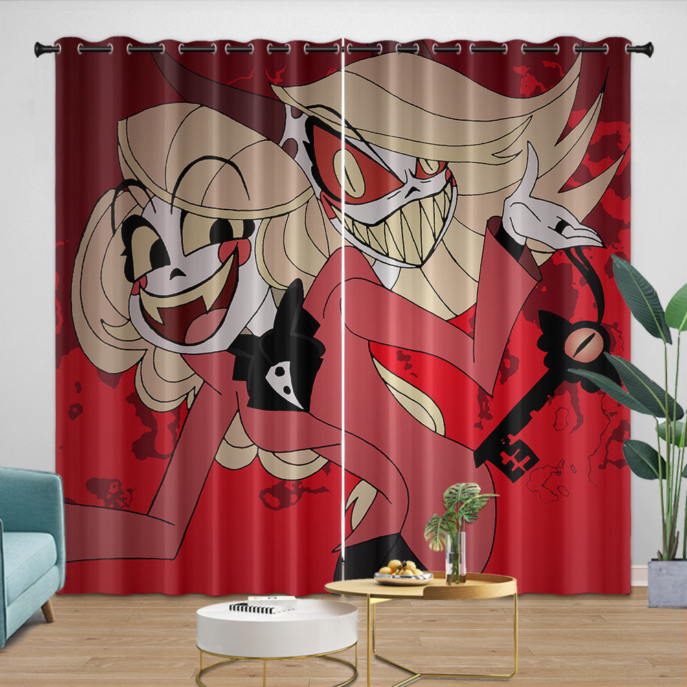 Hazbin Hotel Curtains Blackout Window Drapes