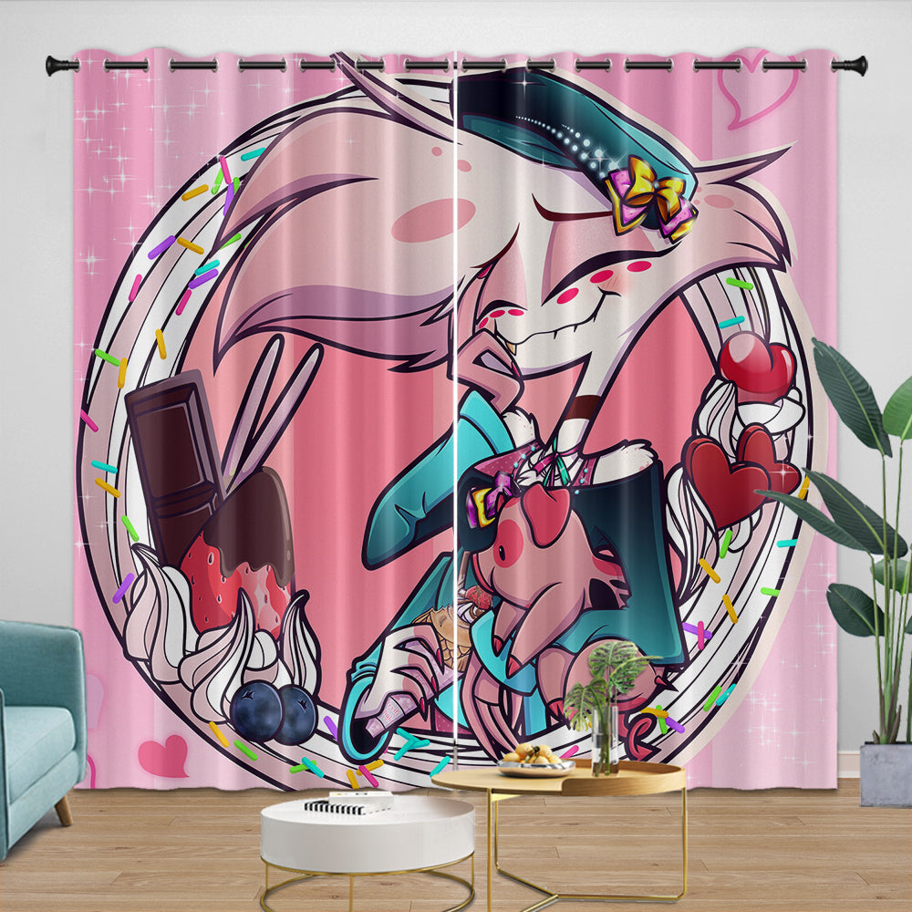 Hazbin Hotel Curtains Blackout Window Drapes