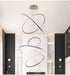 Large Ring Stainless Steel Light Fixture for Staircase