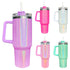 Shimmer 40oz Tumbler  Cup Holder Friendly Pink, White, Blue, Hot Pink, Purple