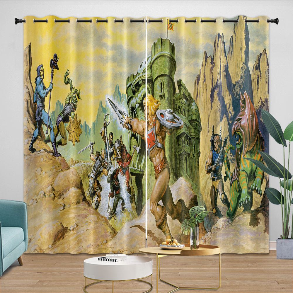 He-Man And The Masters Curtains Blackout Window Drapes Room Decoration