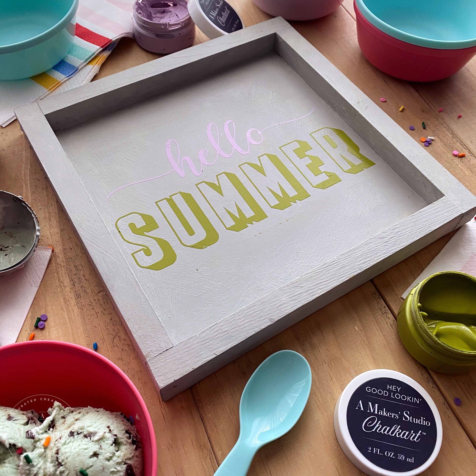 Hello Summer - Mesh Stencil 8.5x11