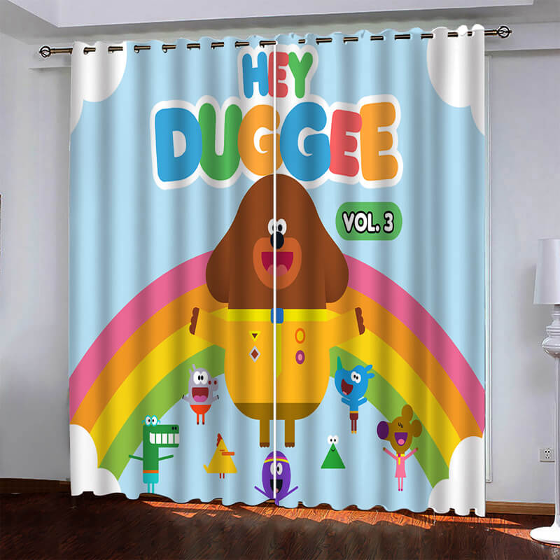Hey Duggee Curtains Pattern Blackout Window Drapes