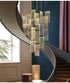 12 Lights -Luxury modern LED chandelier for staircase, lobby, living room, stairwell