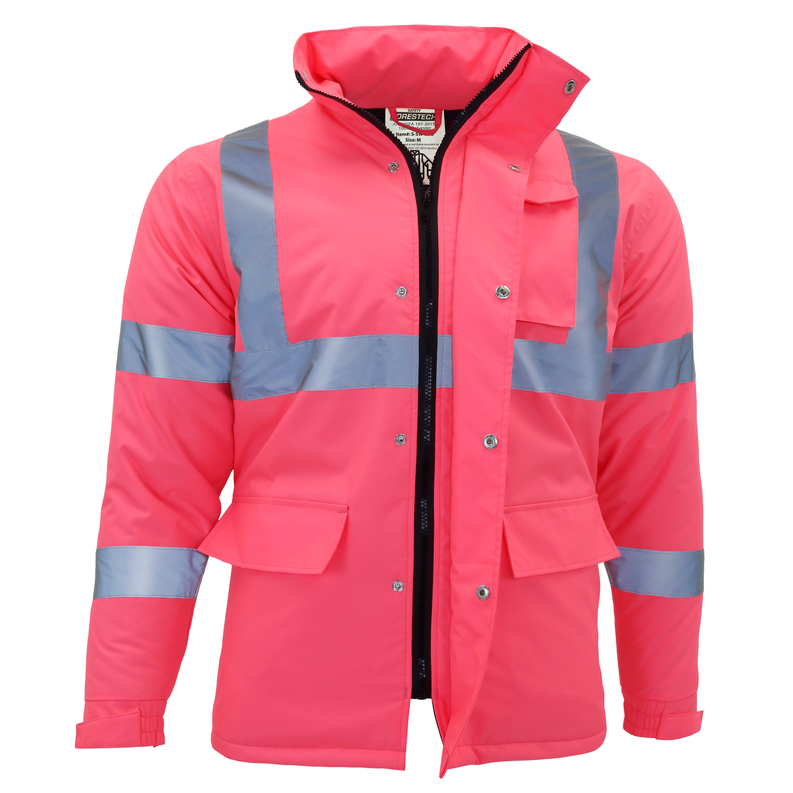 Hi-Vis Pink Safety Jacket with Reflective Stripes - PinkFit Collection