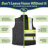Hi-Vis Two Tone Reversible Insulated Safety Vest with Reflective Strips