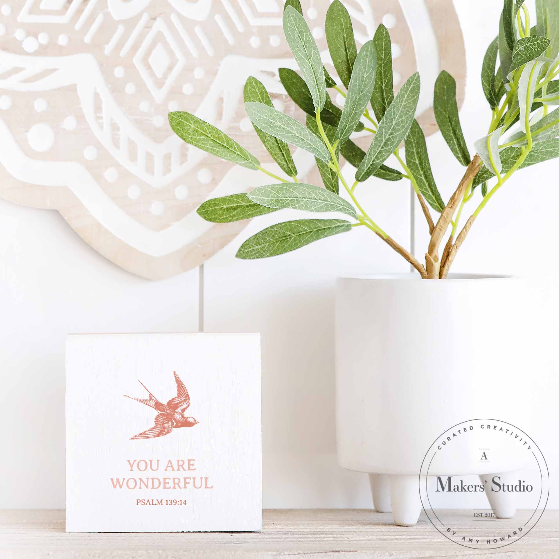 His Love is as Deep as the Ocean - Mesh Stencil 8.5x11