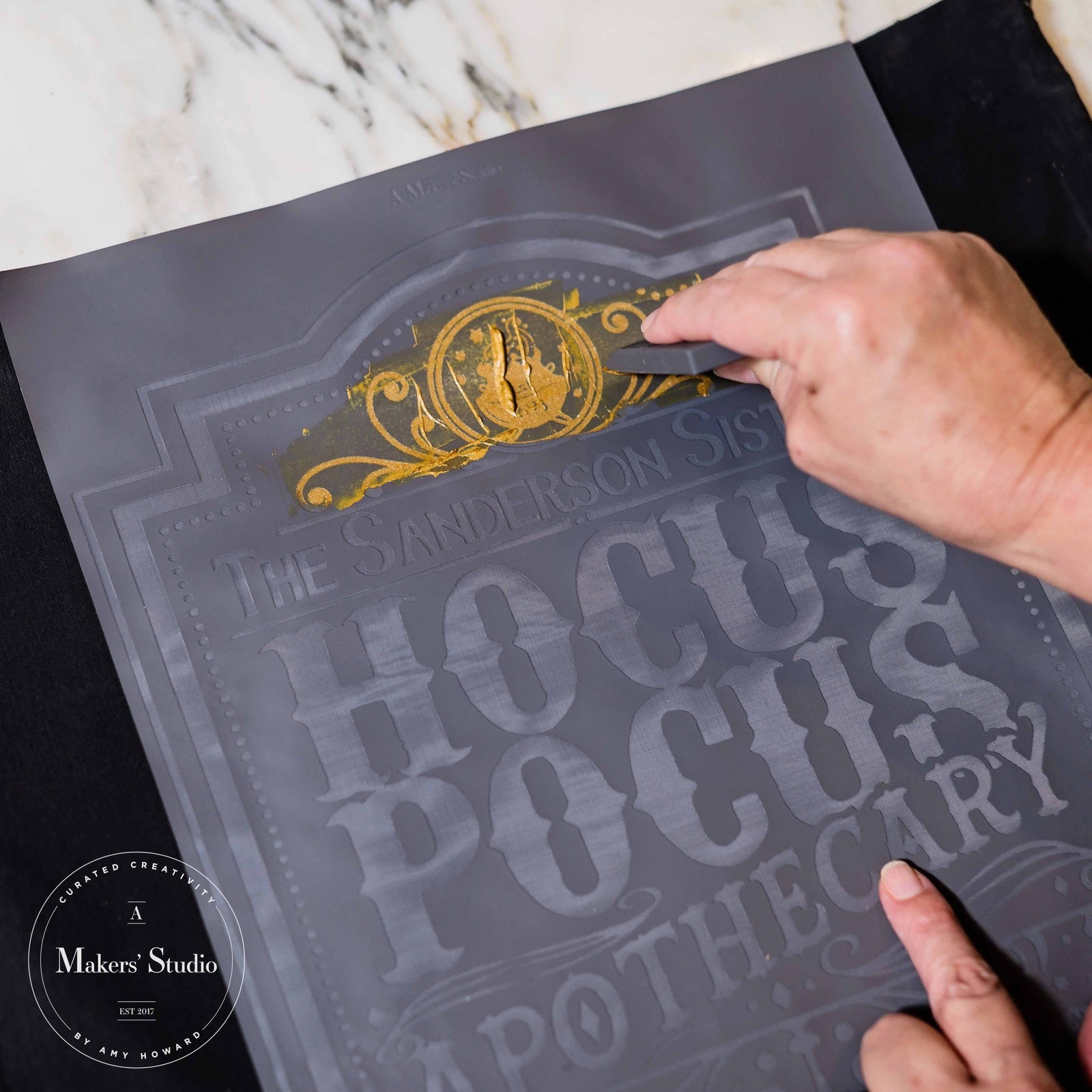 Hocus Pocus Apothecary - Mesh Stencil 12x18