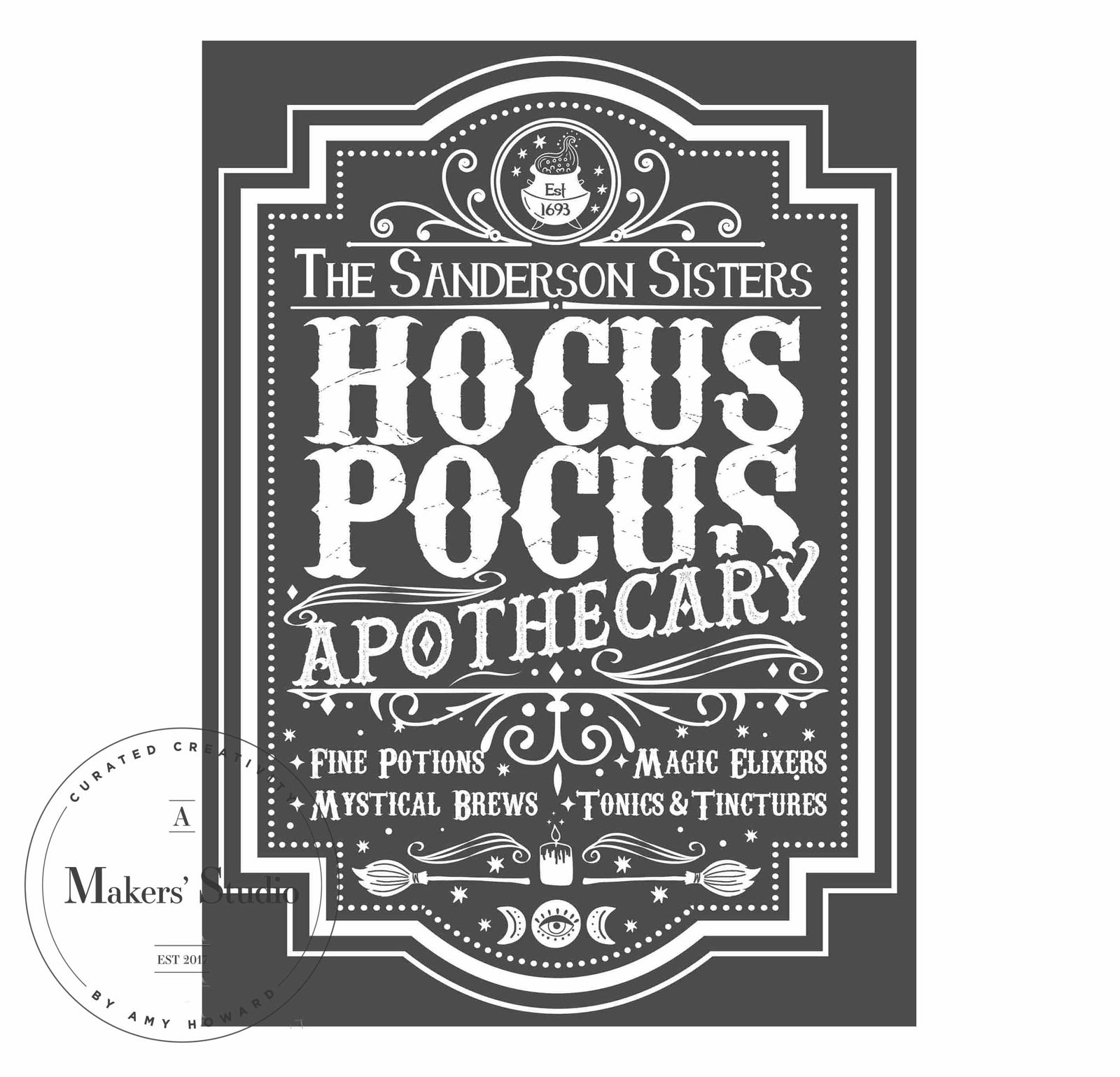 Hocus Pocus Apothecary - Mesh Stencil 12x18