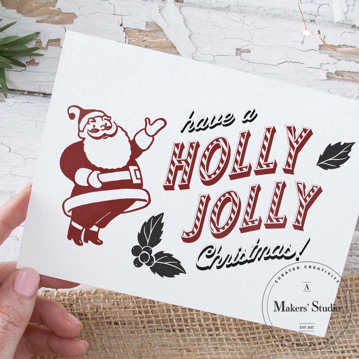Holly Jolly - Mesh Stencil 8.5x11