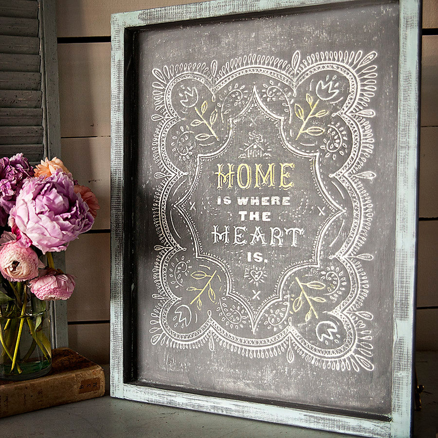 Home Heart - Mesh Stencil 12x18