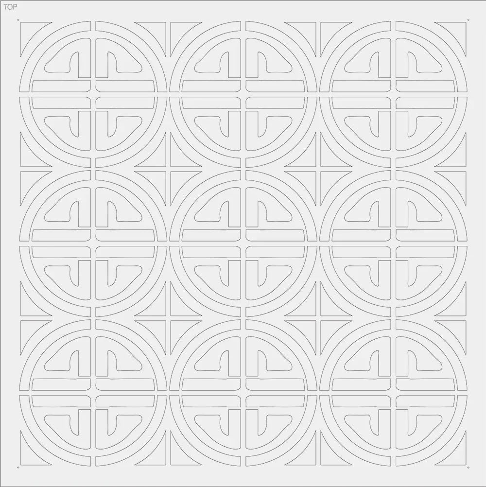 Honey Bun - Mylar Wall Stencil 24x24