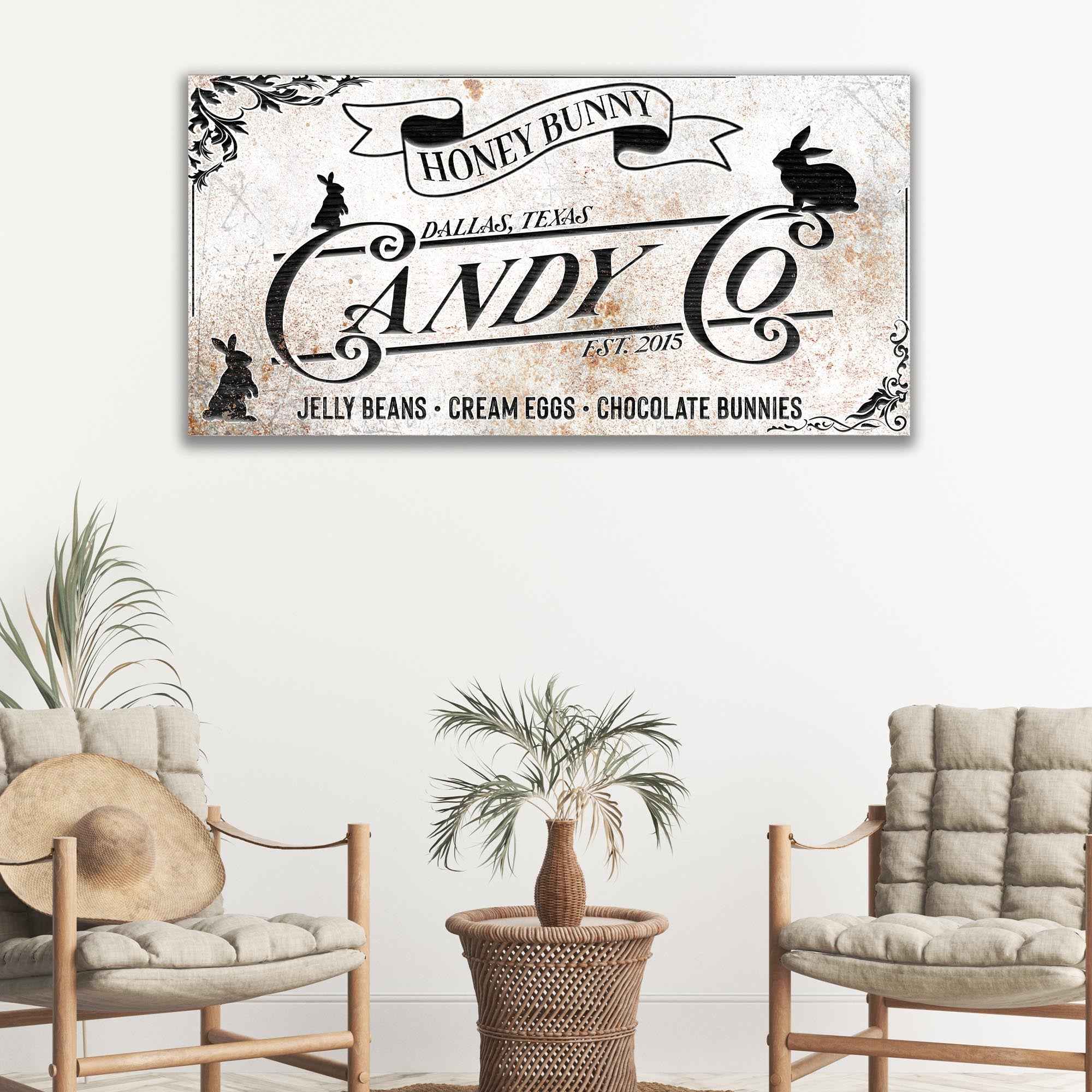 Honey Bunny Candy Company Sign
