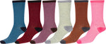 Sakkas Women's Poly Blend Soft and Stretchy Crew Pattern Socks Assorted 6-pack