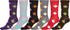 Sakkas Women's Poly Blend Soft and Stretchy Crew Pattern Socks Assorted 6-pack
