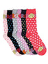 Sakkas Women's Poly Blend Soft and Stretchy Crew Pattern Socks Assorted 6-pack
