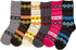 Sakkas Women's Poly Blend Soft and Stretchy Crew Pattern Socks Assorted 6-pack