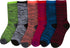 Sakkas Women's Poly Blend Soft and Stretchy Crew Pattern Socks Assorted 6-pack